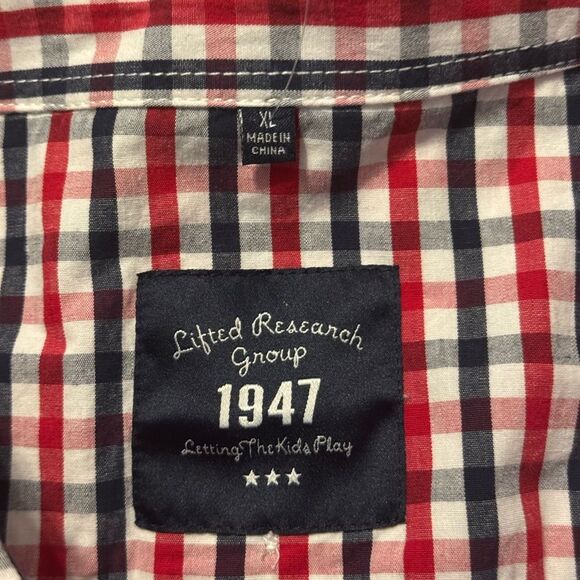 L.R.G. Lifted Research Casual Shirt Mens XL Multi Striped Long Sleeve New - Picture 7 of 7